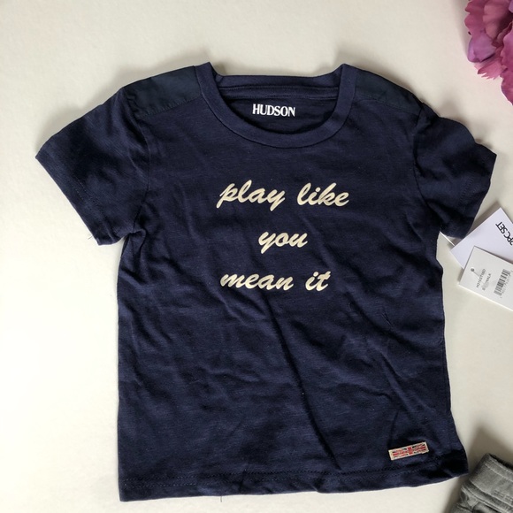 Hudson Jeans Sidewalk Cotton Slub Tee & Shorts - Picture 2 of 9